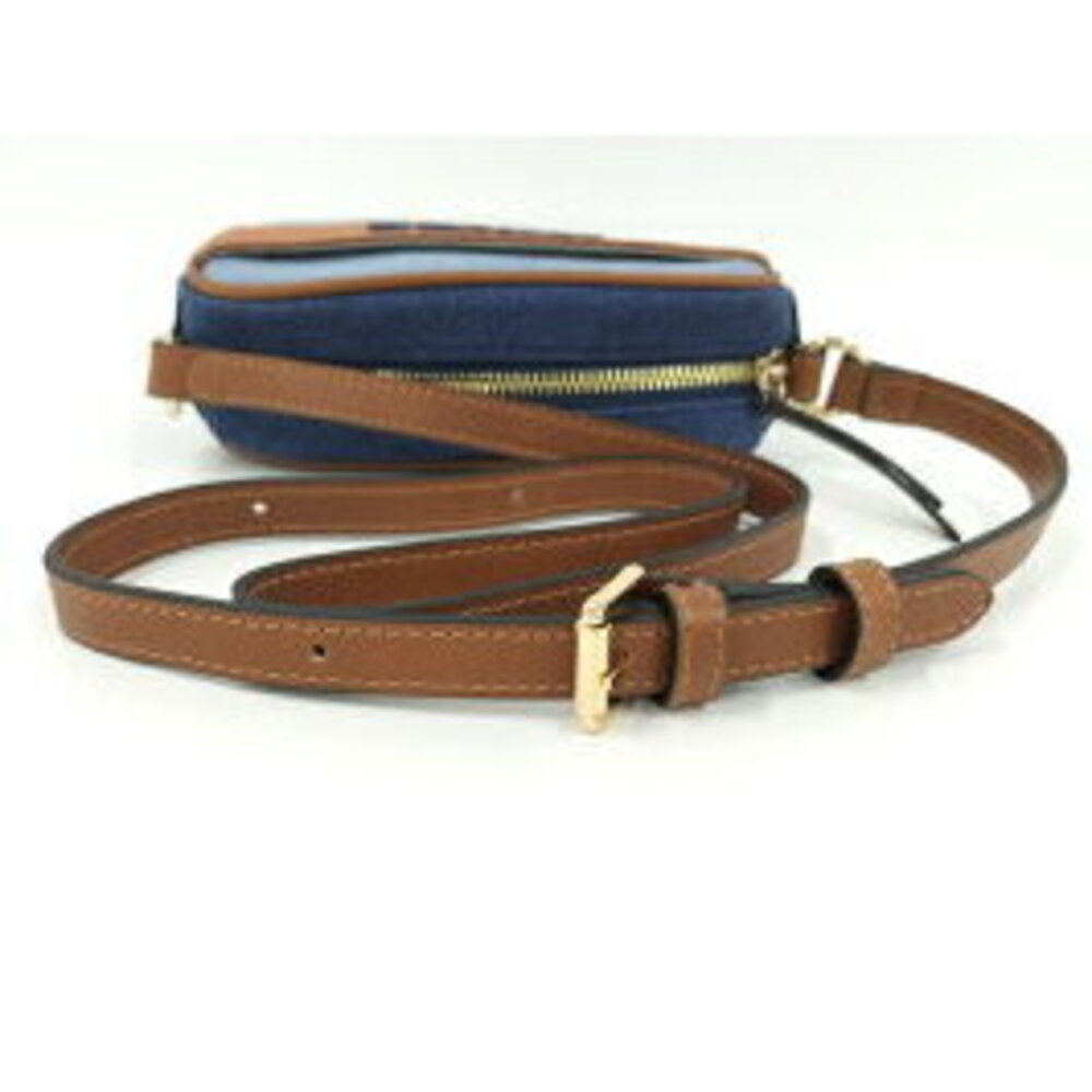 Chloe Shoulder Bag Leather Denim Blue Brown - Picture 5 of 8
